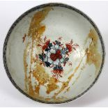 CHINESE EXPORT PORCELAIN BOWL, 18TH CENTURY, H  4'' DIA 10'': Decorated in landscape scene with  a