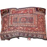 SOUMAK WOOL TENT BAG, C. 1900, 4' 0" X 2' 0":