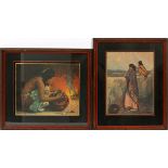 AFTER EANGER I. COUSE [1866-1936],  CHROMOLITHOGRAPHS, TWO, 14" X 18" & 17" X 12",  'TREASURE