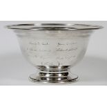 S. KIRK & SON INC. STERLING FOOTED BOWL, C.  1930, H 6" DIA 11": A round sterling silver  footed