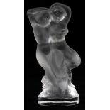 LALIQUE FROSTED GLASS STATUETTE, H 5 1/2":  Signed.