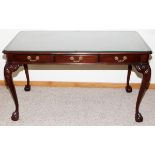 BERNHARDT CENTENNIAL COLLECTION DESK, H 30", L  53.5", D 27.5": Having three drawers, Queen  Anne