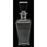 ANTIQUE CRYSTAL WINE DECANTER [1] H 31.3MM, W  11MM: French Crystal & Hand Blown Glass. - -  With