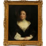 VICTORIAN OIL ON CANVAS, LATE 19TH C., 30" X  25", PORTRAIT OF A LADY: A half-length portrait  of a