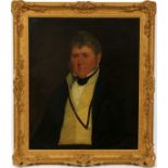 B. SEATON, OIL ON CANVAS, LATE 19TH C., 30" X  25". PORTRAIT OF A GENTLEMAN: A half-length