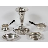 AMERICAN & ENGLISH STERLING & OTHER TABLEWARE,  20TH C., SIX PIECES: Including one Mueck-Carey