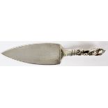 GEORG JENSEN 'BLOSSOM' STERLING PASTRY SERVER,  C. 1904-08, L 9 1/2": Stamped with an early  Georg