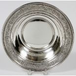 INTERNATIONAL 'WEDGWOOD' STERLING BOWL, C. 1940,  H 2 1/2", DIA 10": Round form bowl with a wide