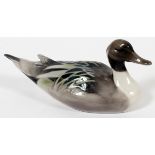 ROYAL COPENHAGEN PORCELAIN DUCK: Signed and  marked 1933.