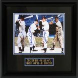 SNIDER, MANTLE, DI MAGGIO AND MAYS SIGNED PHOTO  PRINT, H 8", L 10": Signed Duke Snider, Mickey