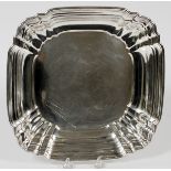 GORHAM STERLING SERVING DISH, 20TH C., W 11": A  square serving dish, with lobed corners by