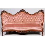 ATTRIB. TO BELTER VICTORIAN 'ROSALIE' SOFA, C.  1850, H 41 1/2", L 72", D 30": Carved at each