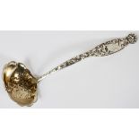 WHITING MFG. CO. STERLING SILVER SOUP LADLE, L  13": 7.74 troy ounces by electronic balance;