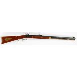 THOMPSON CENTER ARMS, .50 CAL. REPRODUCTION,  PERCUSSION CAP RIFLE, LATE 20TH C., L 28"  OCTAGON