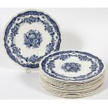 SPODE & JOHNSON BROS., ENGLISH TABLEWARE,  EARLY-LATE 20TH C., 36 PIECES, H 2 1/2", DIA  10":