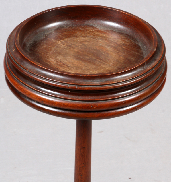 ENGLISH REGENCY MAHOGANY PEDESTAL, 19TH C., H  38" W 16": Raised on a tri-footed base, with a - Image 3 of 3