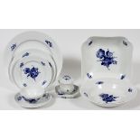 ROYAL COPENHAGEN 'BLUE FLOWERS', PORCELAIN  DINNER SERVICE, 75 PCS: Includes: 12 dinner  plates, 10"