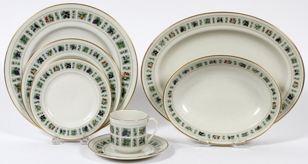 ROYAL DOULTON 'TAPESTRY' PATTERN, PORCELAIN  DINNER SERVICE, C1966, 48 PCS.: Includes nine  dinner