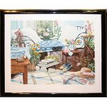 SUSAN RIOS, [USA B. 1950], SERIGRAPH, INTERIOR  28" X 36": #37/295; signed; framed.