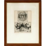 SERGIO DEGIUSTI, [20TH C.], ETCHING, #1/5, H 10"  W 7 3/4", 'WALDEN': Pencil signed at the lower