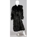 BLACK FOX FULL LENGTH COAT: Natural black fox.