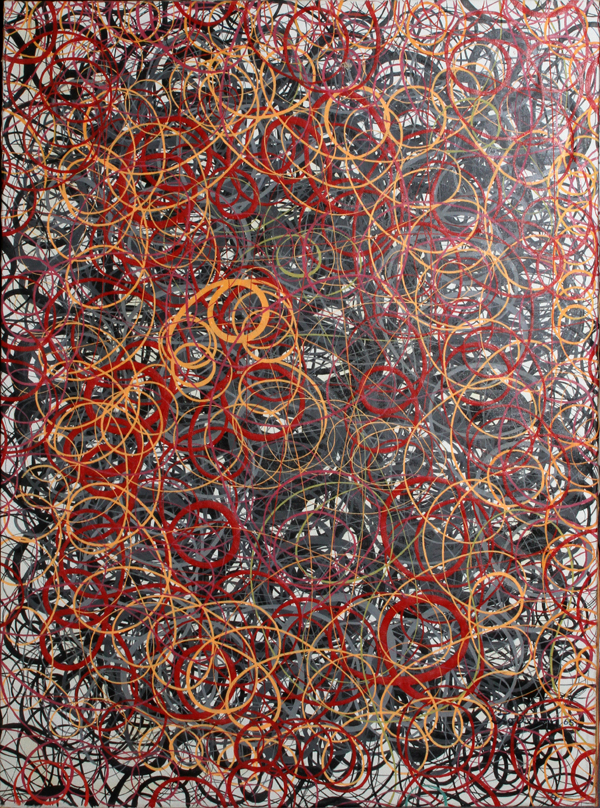 BEN FORTUNA [AMERICAN 1919-2004], OIL ON CANVAS,  1965, H 58", W 43", ABSTRACT: Signed and dated  at