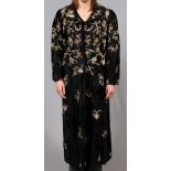 REVILLON SHEARED BROADTAIL COAT WITH EMBROIDERY  FOR SAKS FIFTH AVE., WITH A HEADBAND: Gold