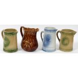 KENTUCKY CROCKERY MILK PITCHERS [2], H 8", &  OTHERS [2]: Two Kentucky milk pitchers with cow