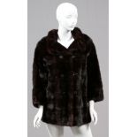 LADY'S MINK FUR JACKET, H 31" W 18", CERESNIE &  OFFEN: Fitted with rhinestone embellished  buttons.