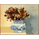 ROSS ARKELL OIL ON CANVAS, 1979, H 17 1/2" W  22", FLORAL STILL LIFE, [USA],: Signed and  dated '