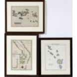 FRENCH & AMERICAN PRINTED MAPS, 19TH C.-20TH C., THREE, H 9 1/4"-14", W 9 1/2"-12 1/2": Including