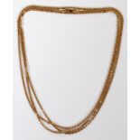 ITALIAN, 14KT YELLOW GOLD CHAIN NECKLACE, L 34": having spiral form links design. Total weight: 8