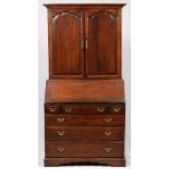 CHIPPENDALE STYLE MAHOGANY SECRETARY, EARLY 19TH C., H 81", W 42", D 19 1/2": Having six drawers