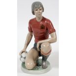 LLADRO PORCELAIN FIGURE, 'SOCCER PLAYER', H 8 1/4", #5200: Number 5200, "Male Soccer Player".