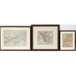 AMERICAN, CANADIAN & EUROPEAN PRINTED MAPS, THREE, H 8 3/4"-10 1/2": Including one map of the