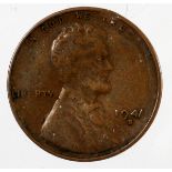 .01C LINCOLN COIN, BROKEN DIE BREAK CROOKED '1' OF 1941-S,: coin, Lincoln Error Cent Broken Die