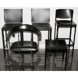 MATTEO GRASSI, ROCHE BOBOIS & OTHER LEATHER FURNITURE, MODERN, 5 PCS: Including one Matteo Grassi