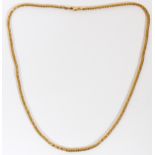 14KT YELLOW GOLD NECKLACE, L 17": Woven style. Weighs approximately 4 grams.