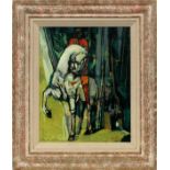 JEAN DE BOTTON [FRENCH/AMERICAN 1898-1978], OIL ON CANVAS, H 20", W 16", "THE WHITE HORSE": Signed