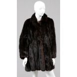 LADY'S MINK FUR JACKET, H 32" W 18": Measuring H. 32" x 18", L. 24" to the shoulder approximately.