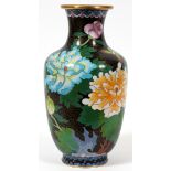 CHINESE CLOISONNÉ VASE, H 12", DIA 6.5": Having an overall floral design. Unsigned.