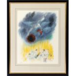 REUVEN RUBIN [ISRAELI, 1893-1974], COLOR LITHOGRAPH, H 24" W 19", PROPHET SERIES: Pencil signed at