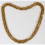 14KT YELLOW GOLD CHAIN NECKLACE, L 27": A 14kt yellow gold chain link necklace, measuring L. 27".