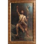 OLD MASTER STYLE OIL ON CANVAS, C. 1890-1900, H 71" W 43", JOHN THE BAPTIST: Appears to be unsigned,