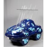 CARTUNES ON PARADE, EPOXY RESIN AND COMPOSITE, CAR SCULPTURE, 2005, H 7', W 3'6", L 7', "LISTEN TO