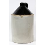 AMERICAN 5 GAL. POTTERY JUG, 20TH C., H 19", W 9.5": A five gallon pottery jug. Stamped with crown