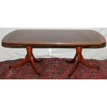 BAKER FURNITURE CO. MAHOGANY DINING TABLE, 20TH C., W 46 L 75", 3 BOARDS: Baker Furniture Co. dining