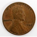 U.S. DOUBLE DIE LINCOLN, .01C COPPER COIN, 1960-D: 'D' DOUBLE STRUCK at the Mint. - To See This