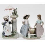 LLADRO PORCELAIN FIGURE GROUPS, TWO, H 12" & 9",  #5284 & #6250: Including "Glorious Spring",