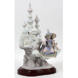 LLADRO PORCELAIN FIGURE GROUP, 'DREAMS OF  ALADDIN', H 16", #6285: Number 6285, with a  separate